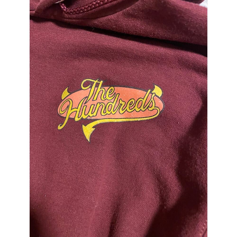 The Hundreds Burgundy Pullover Hoodie Size Small View 5